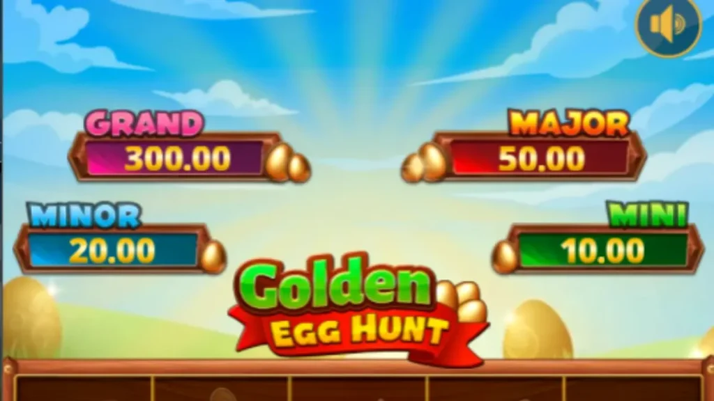 Tampilan visual slot Golden Egg Hunt dengan tema musim semi dan telur emas
